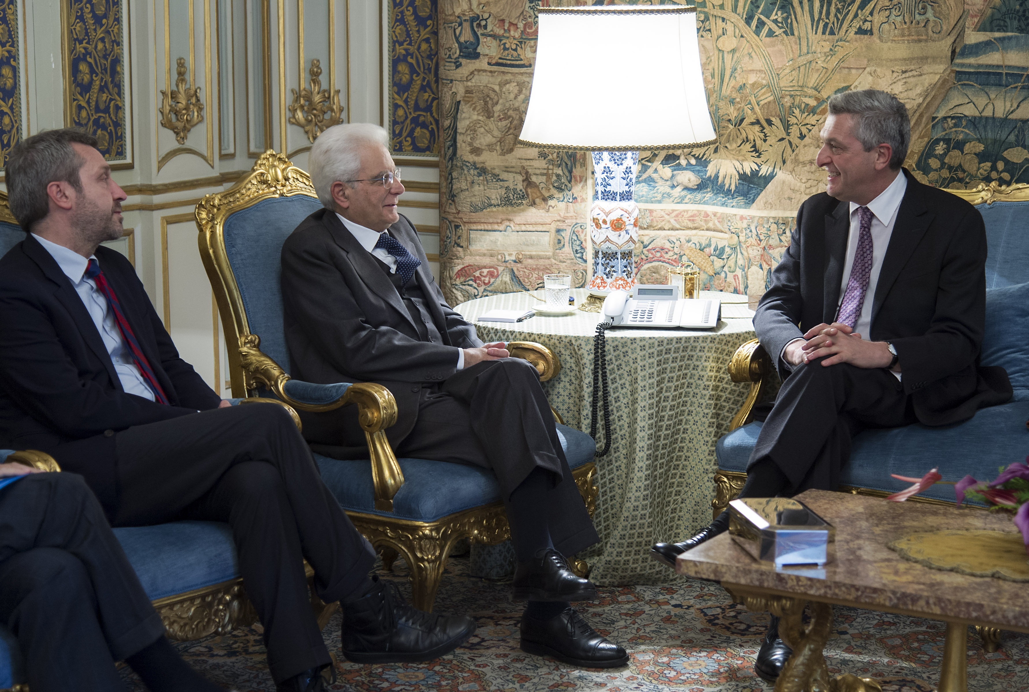 Il Presidente Napolitano rende omaggio alla camera ardente del sen. Giolitti