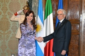 Incontro e successiva colazione con il Presidente della Repubblica Argentina, Cristina Fernández De Kirchner