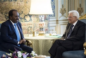  Incontro del Presidente della Repubblica Sergio Mattarella con il Presidente della Repubblica Federale di Somalia Hassan Sheikh Mohamud
