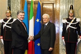 Incontro e successiva colazione del Presidente della Repubblica Sergio Mattarella  con il Presidente dell’Ucraina, Petro Oleksijovyč Porošenko.