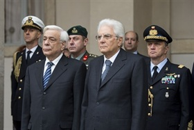 Incontro del Presidente della Repubblica Sergio Mattarella  con il Presidente della Repubblica Ellenica, Prokopiοs Pavlopoulos, in visita ufficiale.