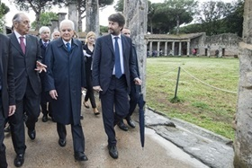 Visita del Presidente della Repubblica Sergio Mattarella a Pompei all’inaugurazione della mostra dal titolo “Mitoraj a Pompei” e successiva visita agli scavi archeologici