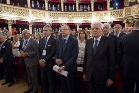 Visita del Presidente della Repubblica Sergio Mattarella a Napoli al convegno “Napoli Europea, 100 anni di futuro. Il ruolo di Napoli e del Mezzogiorno nello sviluppo economico e sociale dell'Italia e dell'Europa”, in occasione del centenario dell’Unione Industriali di Napoli