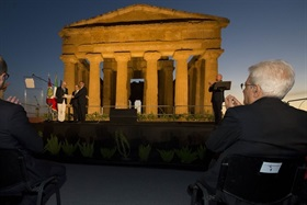 Visita del Presidente della Repubblica Sergio Mattarella ad Agrigento in occasione della cerimonia di consegna del XXI Premio Nazionale di Teatro Luigi Pirandello