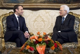Incontro del Presidente della Repubblica Sergio Mattarella con il Presidente della Repubblica Francese, Emannuel Macron