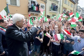 Visita del Presidente della Repubblica Sergio Mattarella a Taranta Peligna e a Casoli in occasione delle celebrazioni del 73° anniversario della Liberazione