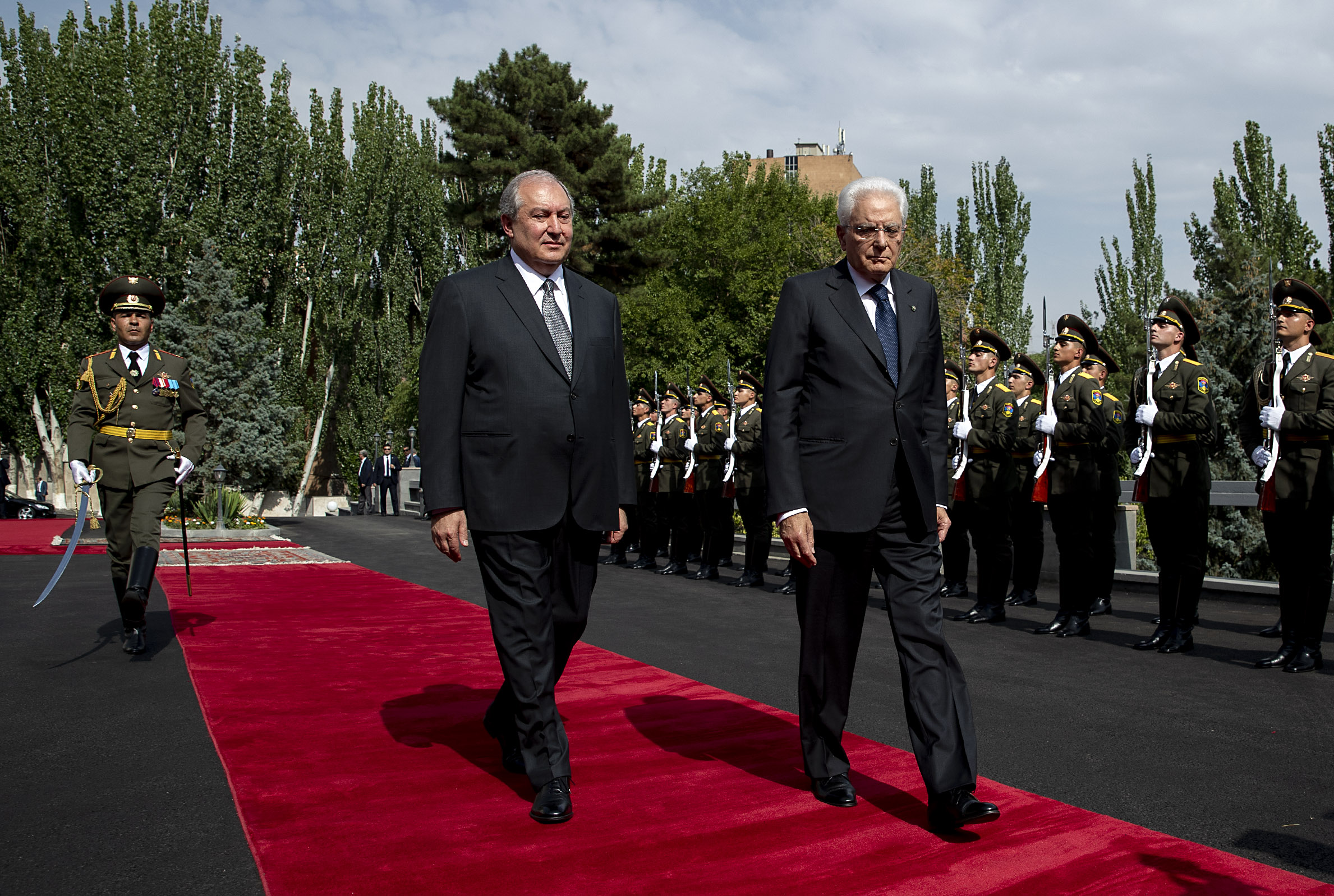Il Presidente della Repubblica Sergio Mattarella con il Presidente della Repubblica d’Armenia, Armen Sarkissian