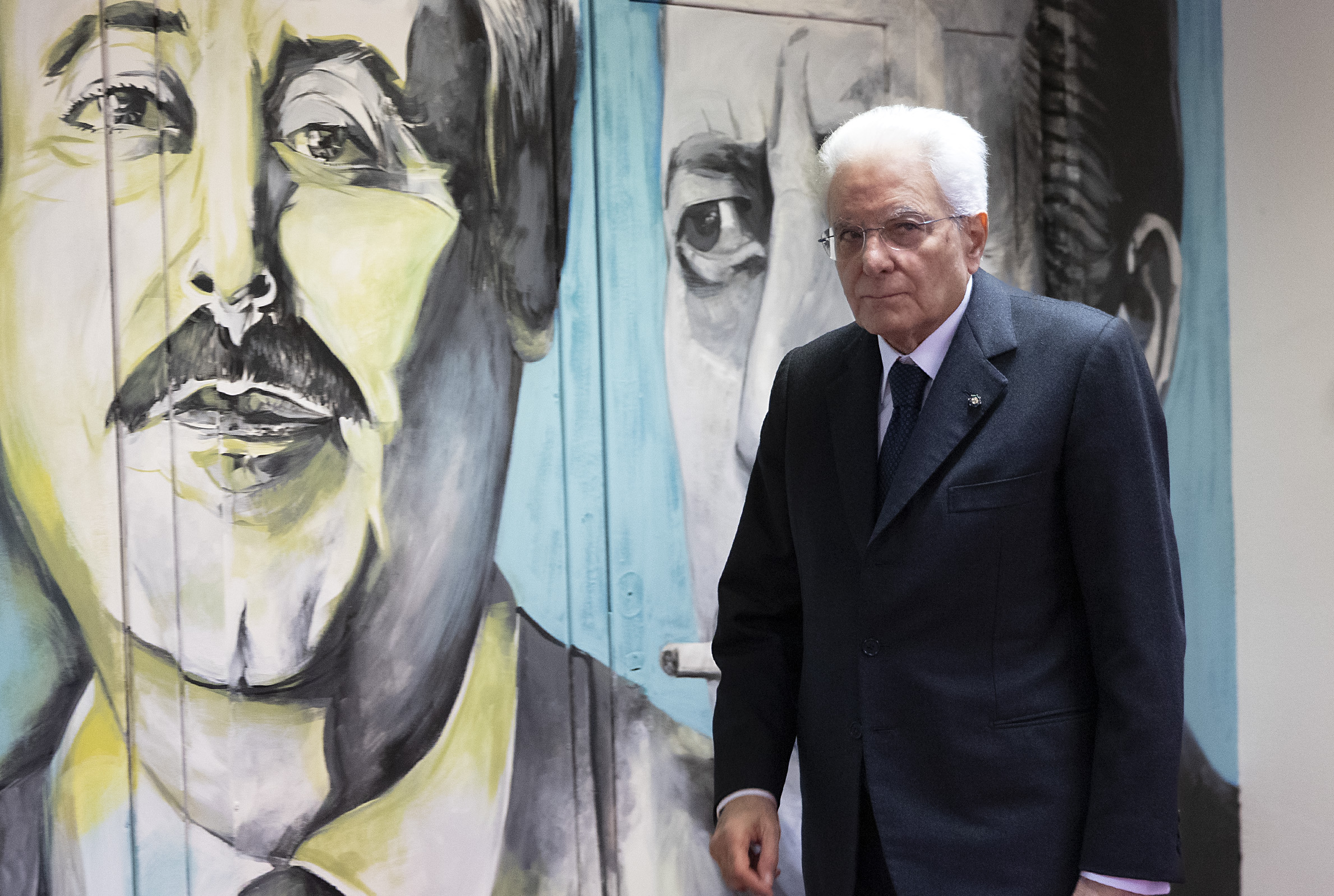  Il Presidente della Repubblica Sergio Mattarella alla cerimonia di Intitolazione dell’Aula Bunker della casa circondariale Calogero Di Bona “Ucciardone” a Giovanni Falcone e Paolo Borsellino