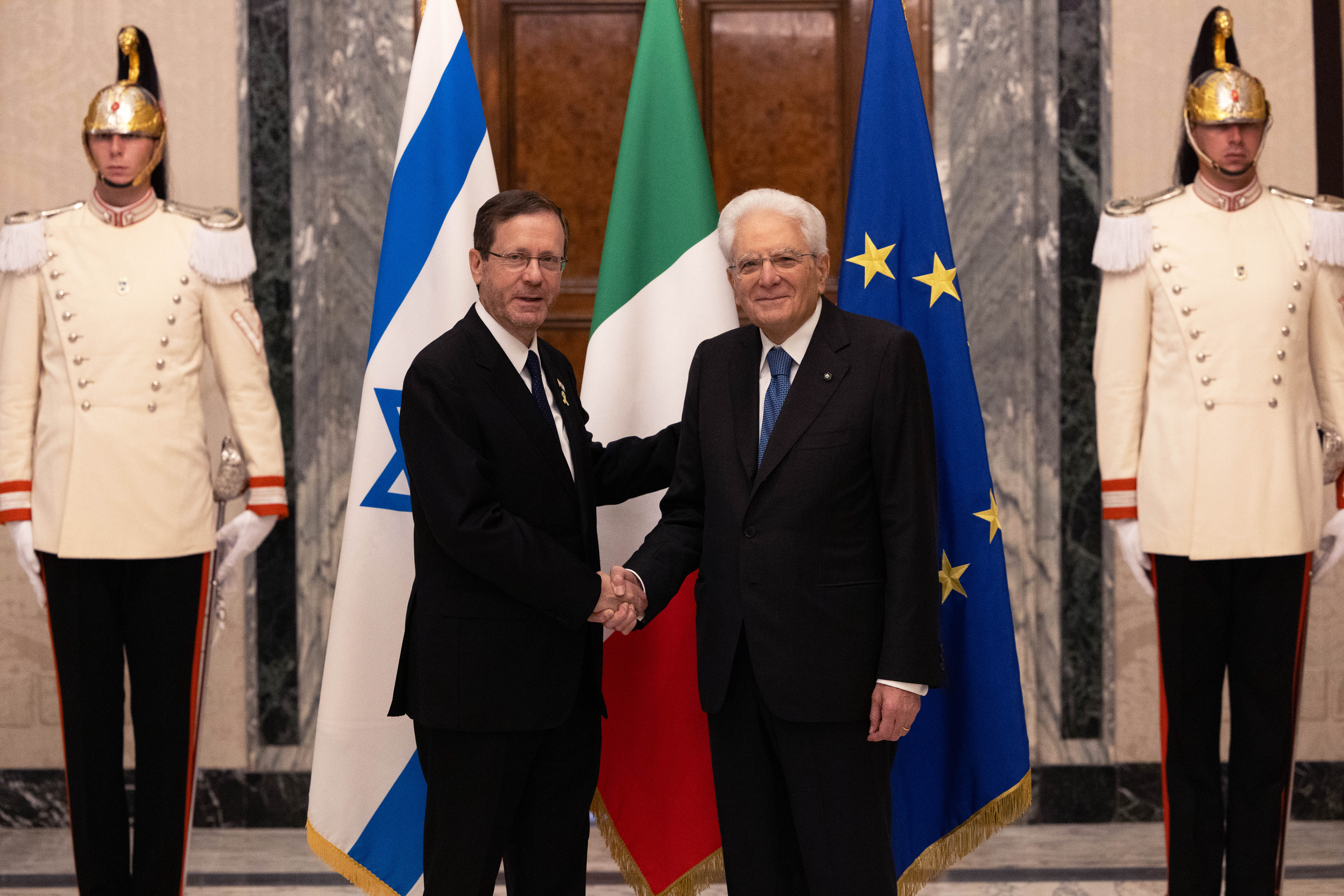 Il Presidente Mattarella con Isaac Herzog, Presidente dello Stato di Israele