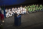 Intervento Presidente Mattarella al Teatro Verdi alla cerimonia "L'Europa luogo di superamento dei conflitti" in occasione del centenario dell'unione di Gorizia all'Italia