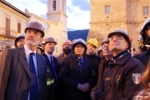 Il Presidente Sergio Mattarella visita la zona rossa di Norcia