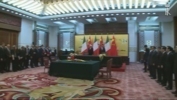 Firma di intese bilaterali alla presenza del Presidente Sergio Mattarella e del Presidente Xi Jinping