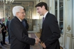 Incontro del Presidente Mattarella con il Primo Ministro del Canada Justin Trudeau