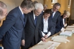 Il Presidente Sergio Mattarella visita "Villa Salviati", sede degli Archivi Storici dell'Unione Europea