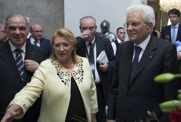 Il Presidente Sergio Mattarella e la Presidente della Repubblica di Malta Marie Louise Coleiro Preca
