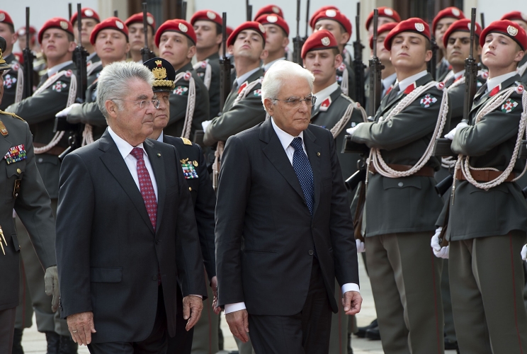 Il Presidente Sergio Mattarella con il Presidente Federale della Repubblica d’Austria, Heinz Fischer 