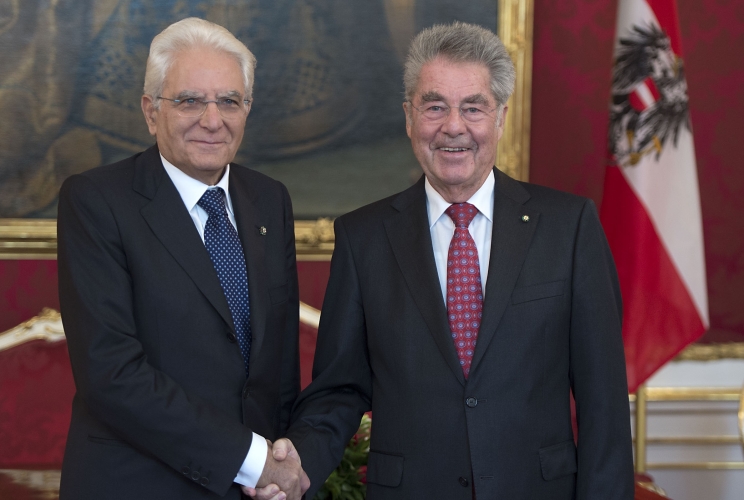 Il Presidente Sergio Mattarella con il Presidente Federale della Repubblica d’Austria, Heinz Fischer 