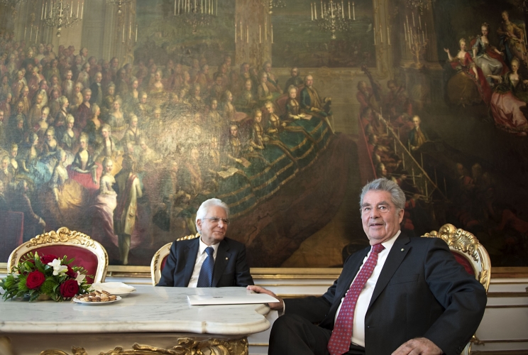 Il Presidente Sergio Mattarella con il Presidente Federale della Repubblica d’Austria, Heinz Fischer 