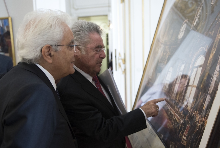 Il Presidente Sergio Mattarella con il Presidente Federale della Repubblica d’Austria, Heinz Fischer