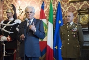Incontro del Presidente Mattarella con il Capo di Stato Maggiore dell'Esercito e una rappresentanza di allievi degli Istituti di Formazione, in occasione del 154° anniversario
