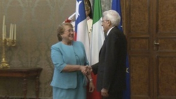 Incontro del Presidente Mattarella con il Presidente della Repubblica del Cile Michelle Bachelet