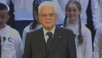 Arrivo del Presidente Mattarella alla cerimonia di chiusura dell'Esposizione Universale di Milano