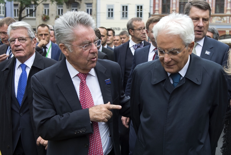 Il Presidente Sergio Mattarella con il Presidente Federale della Repubblica d'Austria, Heinz Fischer