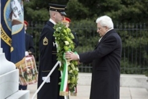 Il Presidente Mattarella al cimitero nazionale di Arlington