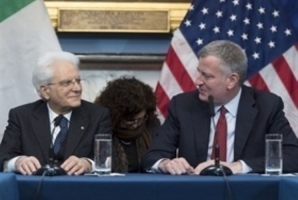 Il Presidente Sergio Mattarella incontra il Sindaco di New York, Bill de Blasio 