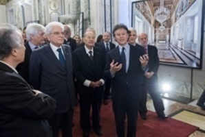 Il Presidente Sergio Mattarella inaugura la mostra fotografica "Il Palazzo del Quirinale: suggestioni d'autore"