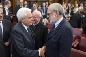 Il Presidente Sergio Mattarella all'incontro "Democrazia, impegno civile, cultura religiosa. Ricordando Pietro Scoppola"