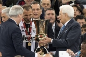 Premiazione del Presidente Mattarella allo Stadio Olimpico in occasione della finale di Coppa Italia