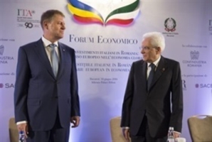 Intervento del Presidente Mattarella al Forum Economico  "Gli investimenti italiani in Romania : un percorso europeo nell'economia globale"