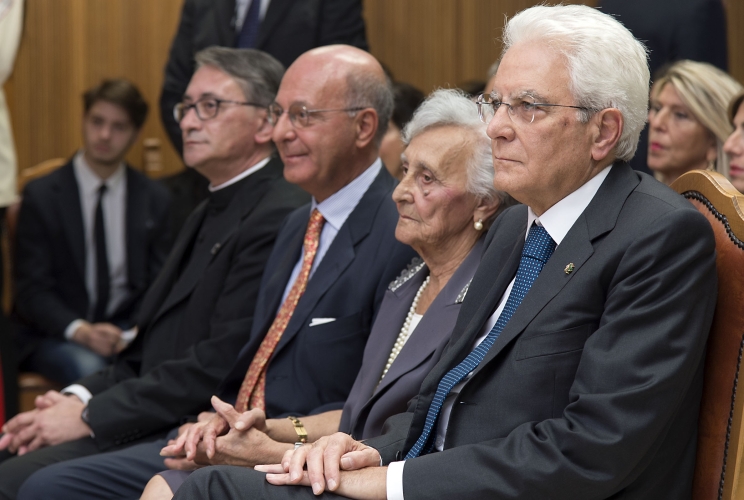 Il Presidente Sergio Mattarella in occasione della cerimonia di commemorazione 