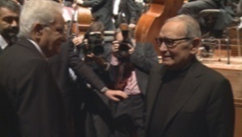 Il Presidente Sergio Mattarella al concerto diretto dal maestro Ennio Morricone