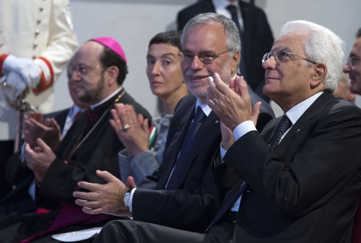 Il Presidente Mattarella durante il LXXXII Congresso della Società Dante Alighieri 