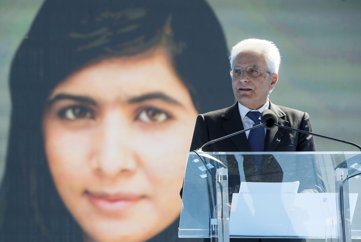 Il Presidente Sergio Mattarella in occasione della cerimonia di inaugurazione 