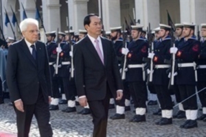 Incontro del Presidente Mattarella con il Presidente della Repubblica Socialista del Vietnam in visita di Stato 