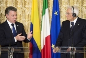 Incontro del Presidente Sergio Mattarella con il Presidente della Repubblica di Colombia, Juan Manuel Santos Calderón e successive dichiarazioni alla stampa