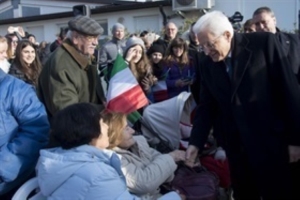 Il Presidente Mattarella incontra le popolazioni colpite dal terremoto ospitate al camping La Medusa di Porto Recanati