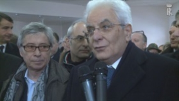 Il Presidente Mattarella incontra le popolazioni colpite dal terremoto ospitate al Centro Turistico Holiday di Porto Sant'Elpidio  