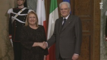 Incontro del Presidente Mattarella con Marie Louise Coleiro Preca, Presidente della Repubblica di Malta
