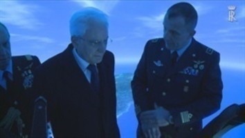 Il Presidente Mattarella visita i sistemi di simulazione del Ground Based Training System