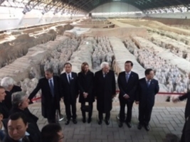 Mattarella visita il sito dell' "Esercito di Terracotta" 