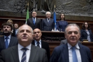 Intervento del Presidente Sergio Mattarella alla celebrazione del sessantesimo anniversario della firma dei Trattati di Roma nell'Aula di Montecitorio
