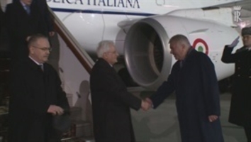 Arrivo del Presidente Sergio Mattarella a Mosca per la visita ufficiale nella Federazione Russa