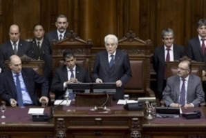 Intervento del Presidente Sergio Mattarella in Aula dell'Assemblea Generale a Camere riunite