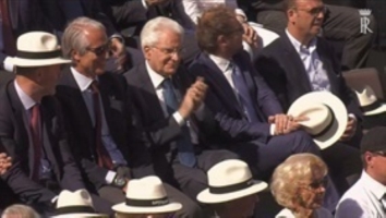 Il Presidente Mattarella alla finale singolo-maschile di tennis della manifestazione IBI-International BNL Italy 2017