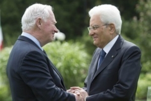 Cerimonia di benvenuto a Rideau Hall e dichiarazioni alla stampa del Presidente Mattarella in occasione dell'incontro con il Governatore Generale del Canada, David Johnston