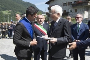 Il Presidente Mattarella alla cerimonia del trentennale dell’alluvione in Valtellina